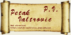 Petak Valtrović vizit kartica